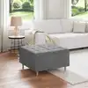 Image de Vidaxl Ottoman Avec Rangement Gris Foncé 80 X 80 X 45 Cm Velours