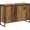 Image de vidaXL Armoire de salle de bain avec porte Vieux bois 90 x 30 x 60 cm Bois composite