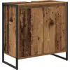 Image de vidaXL Armoire de salle de bain avec porte Vieux bois 60 x 30 x 60 cm Bois composite