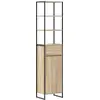 Image de vidaXL Armoire de salle de bain avec porte Sonoma 40 x 30 x 180 cm Bois composite