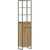 Image de vidaXL Armoire de salle de bain avec porte Artisanat d'art chêne 40 x 30 x 180 cm