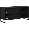 Image de vidaXL Armoire TV noir imitation chêne 100 x 36 x 49,5 cm