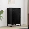 Image de vidaXL Sideboard noir imitation chêne 43 x 36 x 75,5 cm Matériau dérivé du bois
