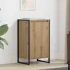 Image de vidaXL Sideboard Artisanat d'art chêne 43 x 36 x 75,5 cm Matériau dérivé du bois