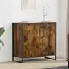 Image de Vidaxl Side Cabinet Smoke Oak 79 X 36 X 75 Cm Engineered Wood