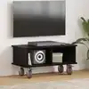 Image de Vidaxl Tv Stand 68.5 X 35 X 35 Cm Black Oak Engineered Wood