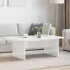 Image de Vidaxl Table Basse Blanc Brillant 93 X 53 X 33 Cm Bois D'Ingénierie