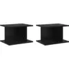 Image de Vidaxl Table De Chevet 2 Pc Chêne Noir 40 X 30 X 25 Cm