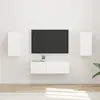 Image de Vidaxl Ensemble De Meuble Tv Mural 4 Pc Blanc Bois D'Ingénierie