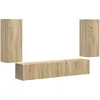 Image de Vidaxl Ensemble De Meuble Tv Mural 4 Pc Chêne Sonoma Bois D'Ingénierie