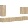 Image de Vidaxl Ensemble De Meuble Tv Mural Montage Mural 6 Pcs Chêne Sonoma