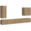 Image de Vidaxl Ensemble De Meuble Tv Mural 6 Pcs Chêne Artisanal