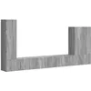 Image de Vidaxl Ensemble De Meuble Tv Mural 6 Pc Gris Sonoma