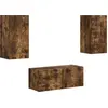 Image de vidaXL Ensemble de meubles TV 2 pcs Chêne fumé Bois composite