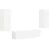 Image de vidaXL : Ensemble de 2 meubles TV, blanc, en panneaux de particules