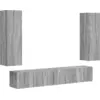 Image de vidaXL Ensemble de meubles TV mural 3 pcs Gris Sonoma Bois composite