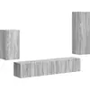 Image de vidaXL Ensemble de meubles TV mural 4 pcs Gris Sonoma Bois composite