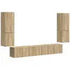 Image de Vidaxl Ensemble Meuble Tv 4 Pc Chêne Sonoma Bois D'Ingénierie