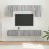 Image de Vidaxl Ensemble Meuble Tv 4 Pc Gris Sonoma Bois D'Ingénierie
