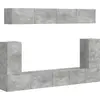 Image de vidaXL Ensemble de meubles TV mural 5 pcs Béton Gris Bois composite