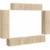 Image de Meuble TV vidaXL, 8 pièces, chêne Sonoma