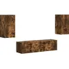 Image de vidaXL Ensemble de meubles TV 4 pcs Chêne fumé Bois composite