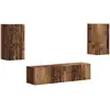 Image de Ensemble Meuble Tv 4 Pc Bois Ancien Bois D'Ingénierie Vidaxl