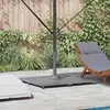 Image de vidaXL Pied de parasol gris foncé aspect bois 100 x 100 x 4 cm acier