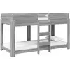 Image de vidaXL Lit superposé pour enfants, couleur Sonoma gris, 80 x 200 cm, en panneaux de particules