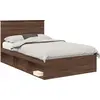 Image de vidaXL Cadre de lit marron aspect chêne 120 x 190 cm Pin massif