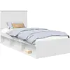Image de vidaXL Cadre de lit avec tête de lit blanc 90 x 190 cm Pin massif