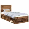 Image de vidaXL Cadre de lit en vieux bois 90 x 190 cm Pin massif