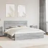 Image de vidaXL Cadre de lit gris Sonoma 180 x 200 cm Pin massif