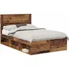 Image de vidaXL Cadre de lit en vieux bois 120 x 190 cm Pin massif