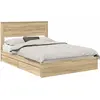 Image de vidaXL Lit de rangement chêne Sonoma 140 x 190 cm Bois composite