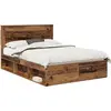 Image de vidaXL Cadre de lit en vieux bois 140 x 190 cm Pin massif
