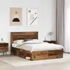 Image de Vidaxl Cadre De Lit Bois Ancien 140 X 190 Cm Pin Massif