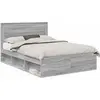 Image de vidaXL Cadre de lit gris Sonoma 140 x 200 cm Pin massif