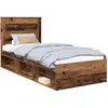 Image de vidaXL Cadre de lit en vieux bois 90 x 190 cm Pin massif