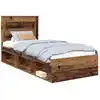 Image de Cadre De Lit Bois Ancien 90 X 190 Cm Pin Massif Vidaxl
