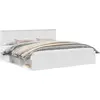 Image de vidaXL Cadre de lit avec tête de lit blanc 200 x 200 cm Pin massif