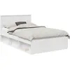 Image de vidaXL Cadre de lit avec tête de lit Blanc 120 x 190 cm Pin massif