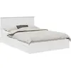 Image de vidaXL Lit de rangement avec tête de lit Blanc 140 x 190 cm Bois composite