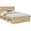 Image de vidaXL Cadre de lit Sonoma 140 x 190 cm Pin massif