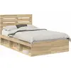 Image de vidaXL Cadre de lit Sonoma 120 x 190 cm Pin massif