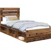Image de vidaXL Cadre de lit en vieux bois 100 x 200 cm Pin massif