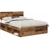 Image de vidaXL Cadre de lit en vieux bois 140 x 190 cm Pin massif
