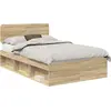 Image de vidaXL Cadre de lit Sonoma 120 x 190 cm Pin massif