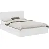 Image de vidaXL Lit de rangement avec tête de lit Blanc 140 x 190 cm Bois composite