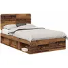 Image de vidaXL Cadre de lit en vieux bois 120 x 190 cm Pin massif